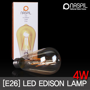 나스필 LED 에디슨 4W 필라멘트 램프 ST64
