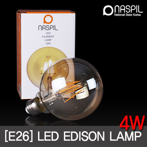나스필 LED 에디슨 4W 필라멘트 램프 G95