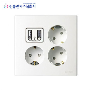 USB 콘센트 3구 FS시리즈 매립형 배선기구 /진흥