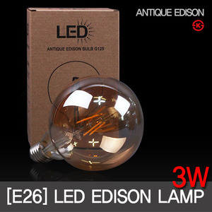 LED 에디슨 3W 볼전구 G125 인테리어 장식램프