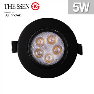 동성 LED 회전 매입등 3인치 5W 블랙 KS