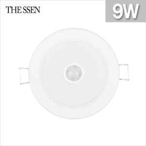 국내산 LED 에코 4인치 센서매입등 9W 플리커프리 /THE SSEN