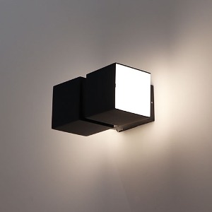 LED 에코 가디스 2등 벽등 10W 블랙 주백색 KS 플리커프리